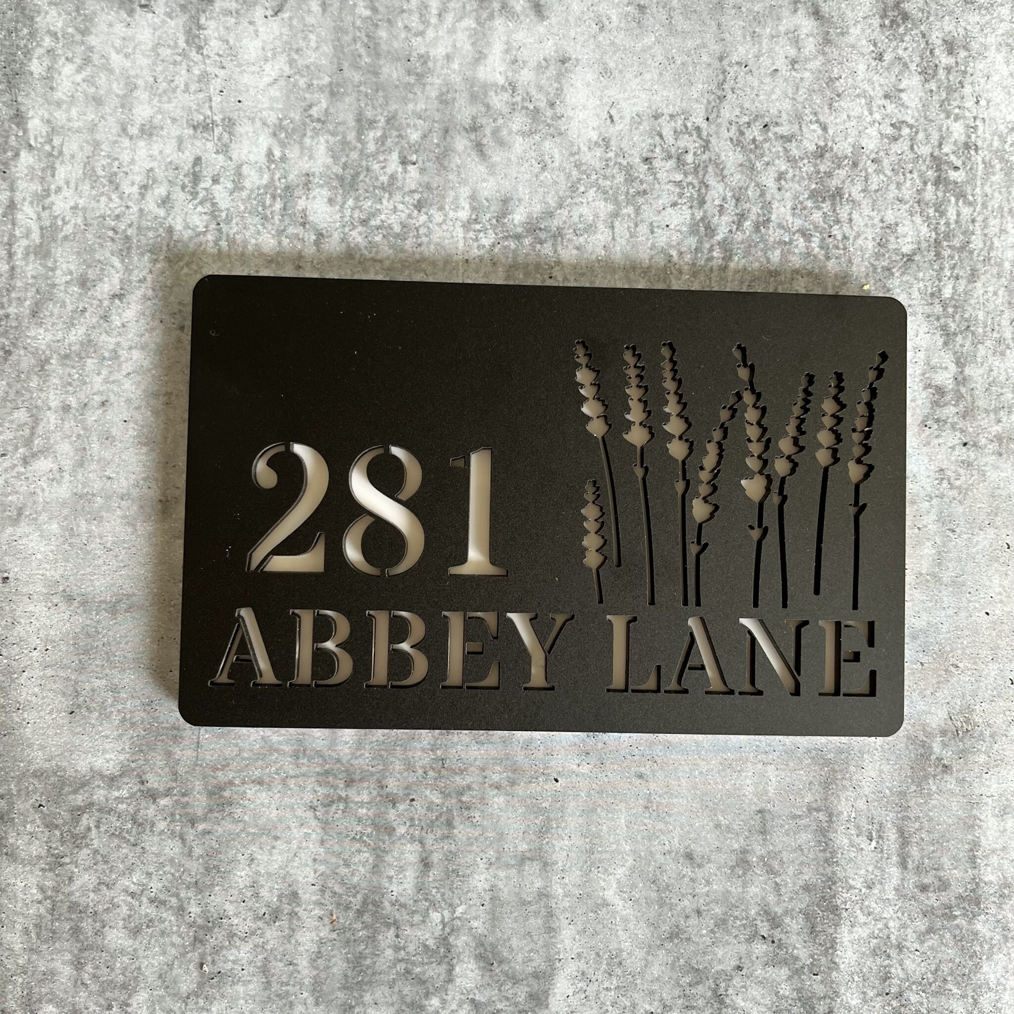3D Floral Cutout Address Sign, House Number Sign, Letterbox Sign ...