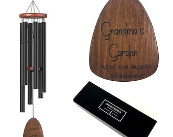 Wood & Metal Wind Chimes | Personalised Wind Chimes | Gift for gardener | House warming gift