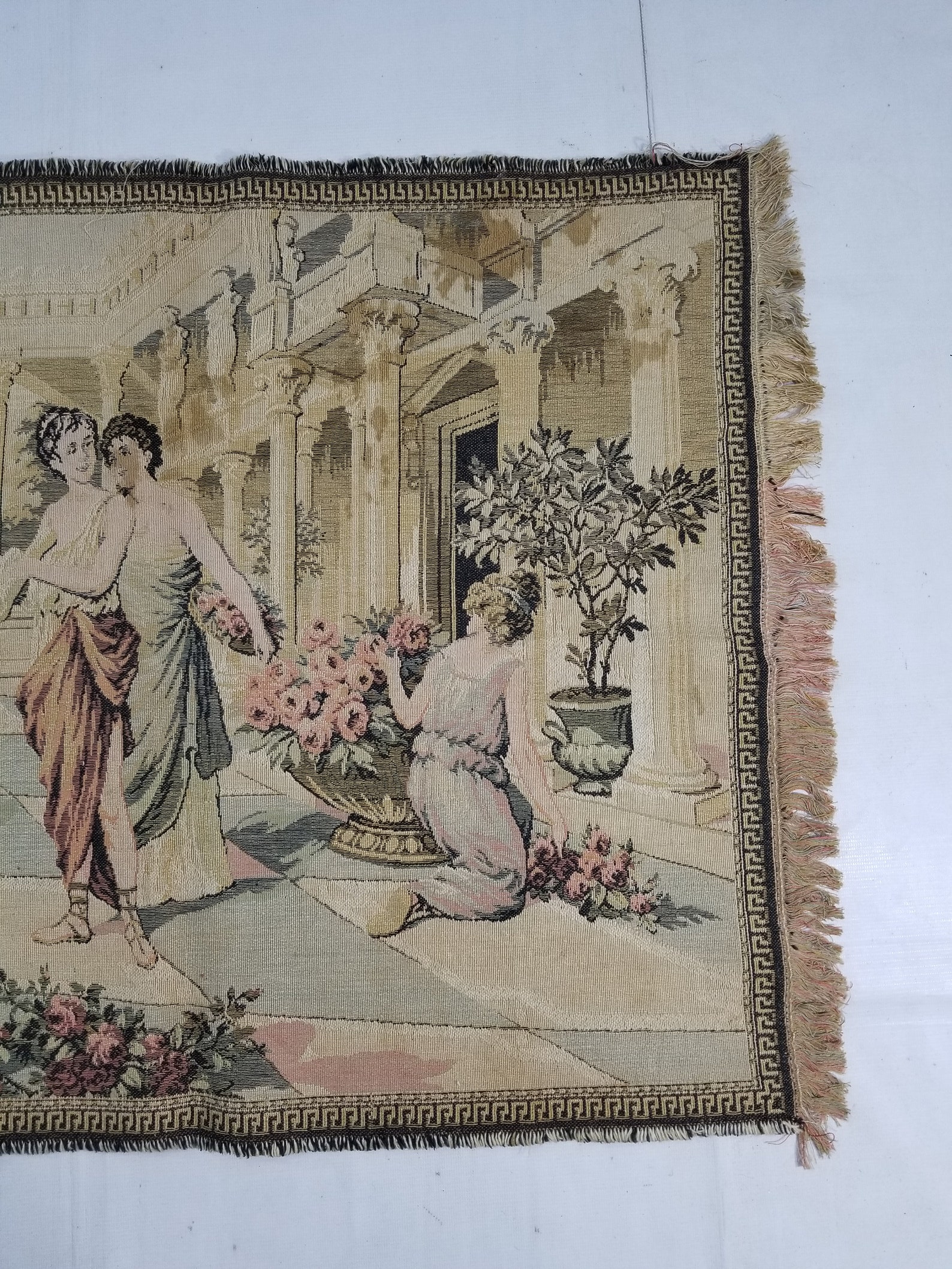 Vintage French Ancient Rome Scene Wall Hanging Tapestry 160x61 Etsy