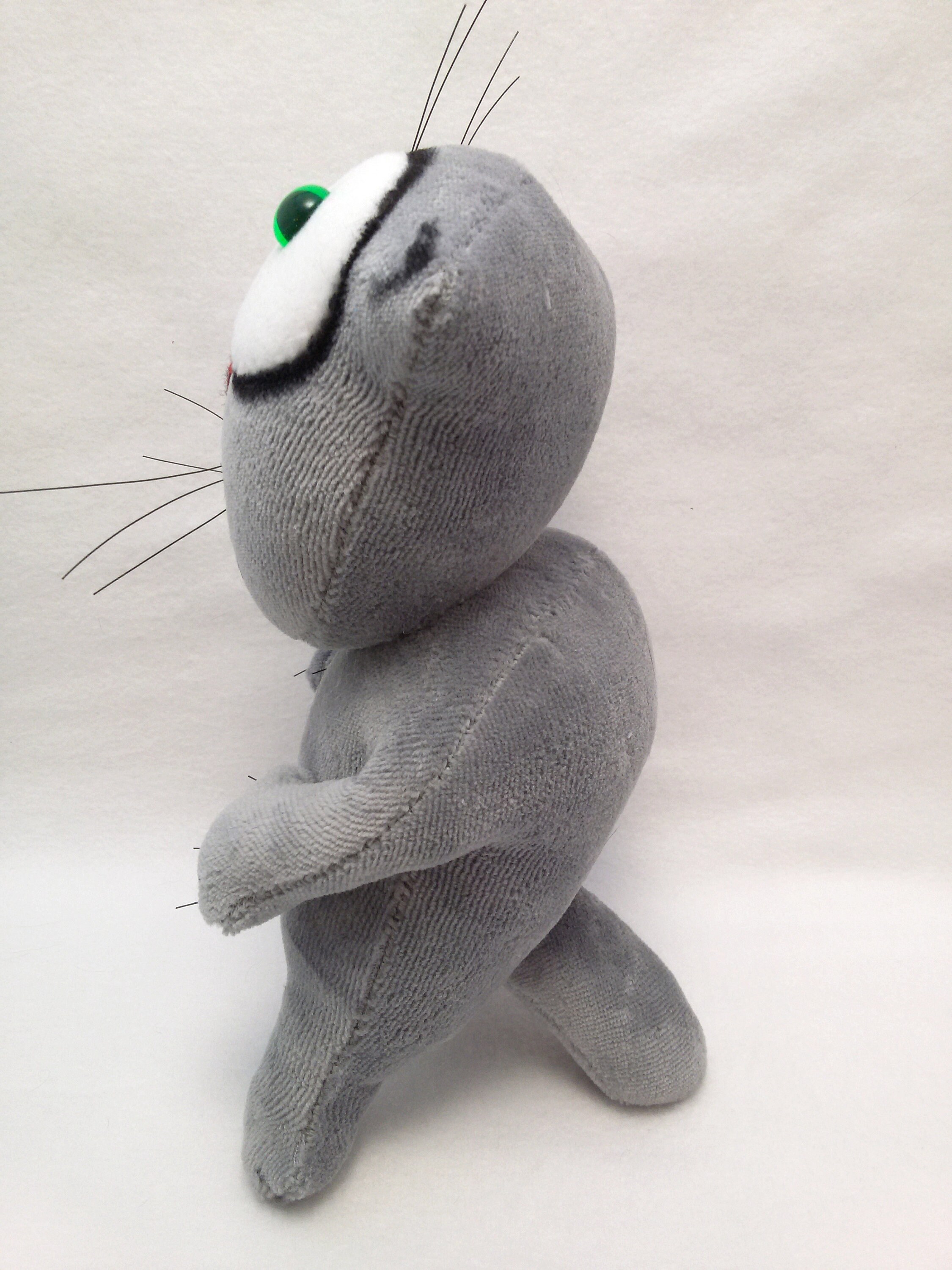 Plush stuffed gray cat soft toy textile cat lover gift Etsy