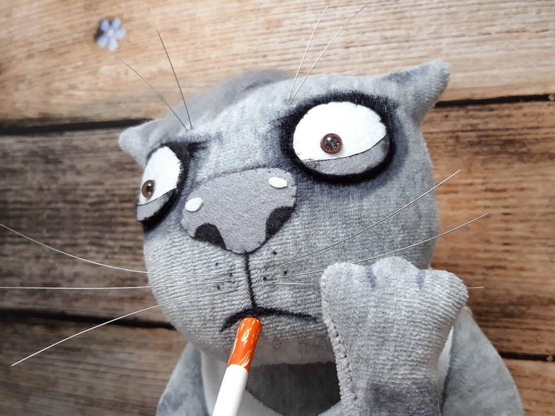gray cat plush gray cat plush