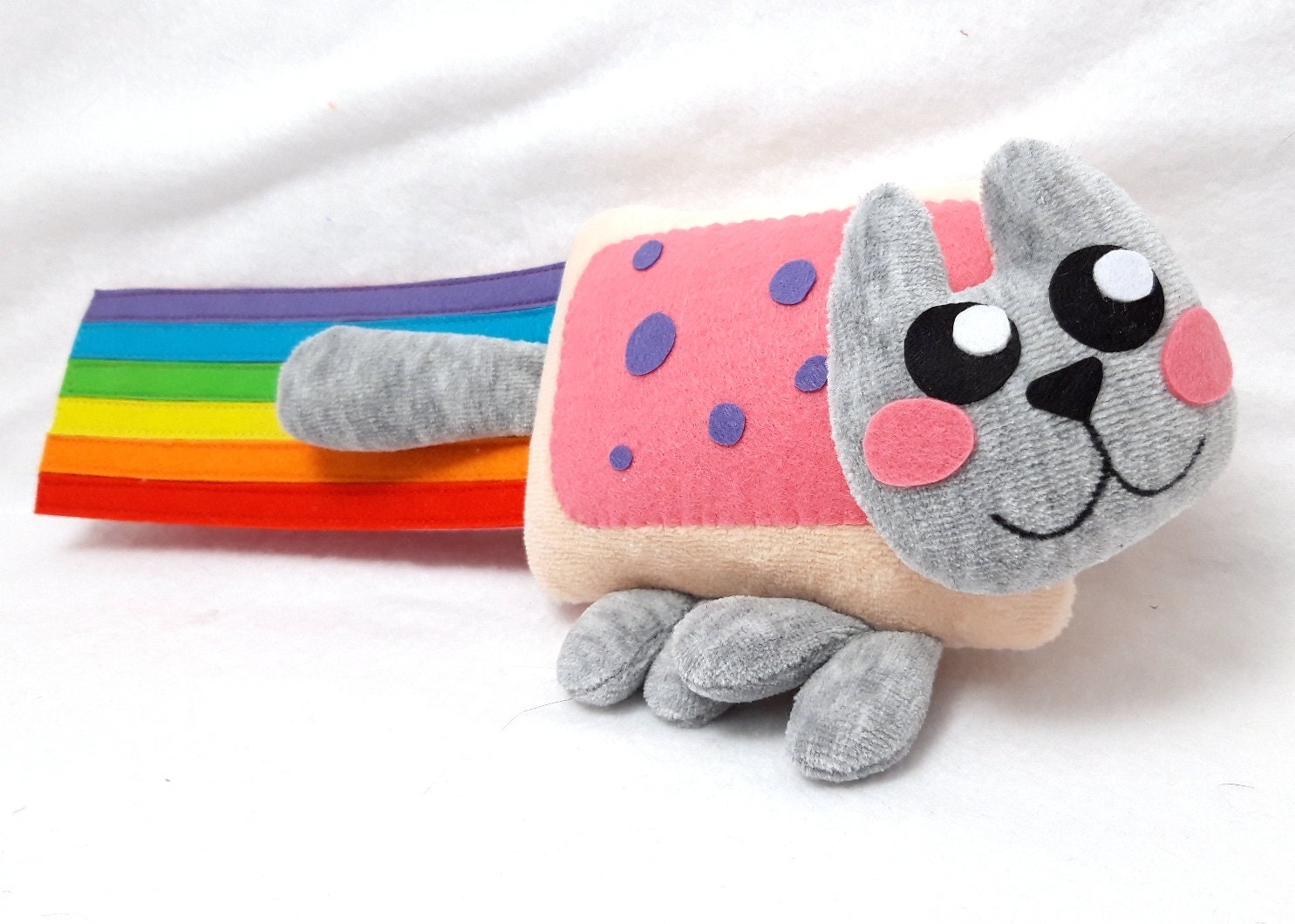 Plush stuffed nyan cat small fleece nyancat plush pillow Etsy