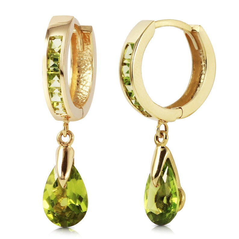 Gold and peridot earrings Clearance
