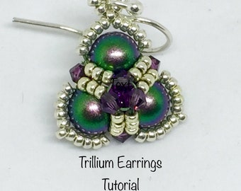EARRING  - beaded earring tutorial -beads - tutorial - beading pattern - earring pattern -swarovski tutorial -