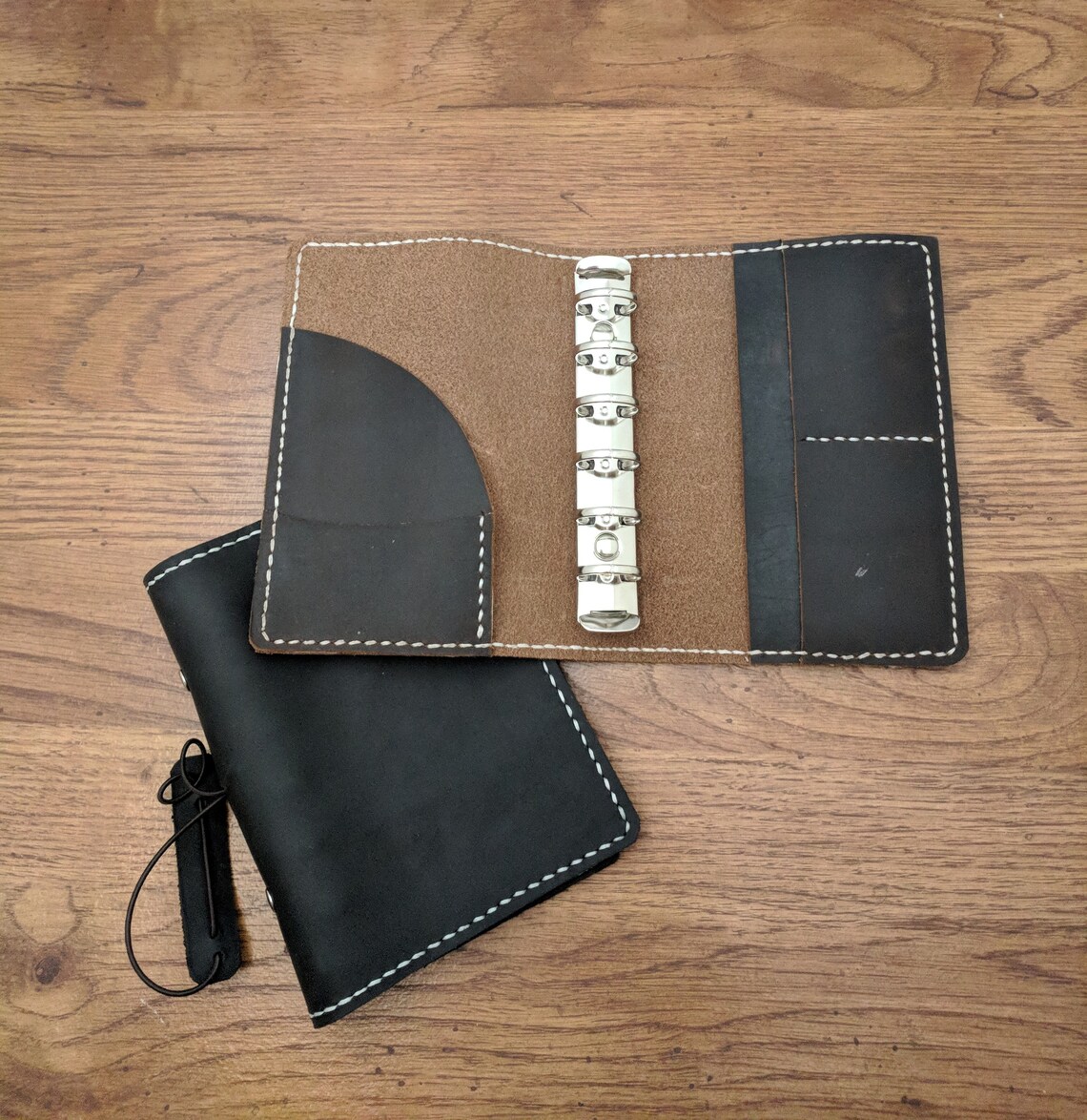 A7 Pocket Size 6 Ring Planner Organizer Genuine Leather Cover Etsy