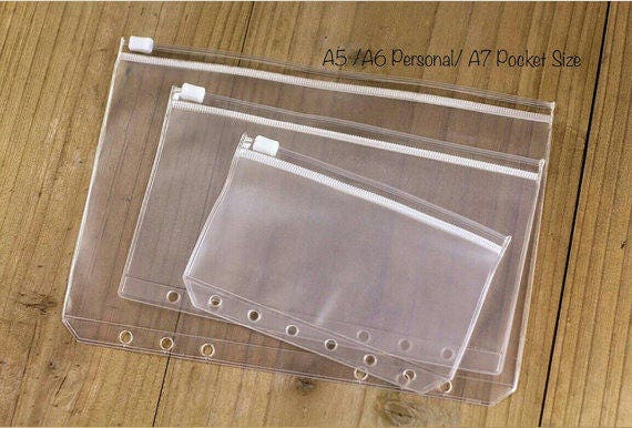 2 Pack Chris.W Transparent PVC Notebook Cover Protector for Filofax Malden A5 Organizer 