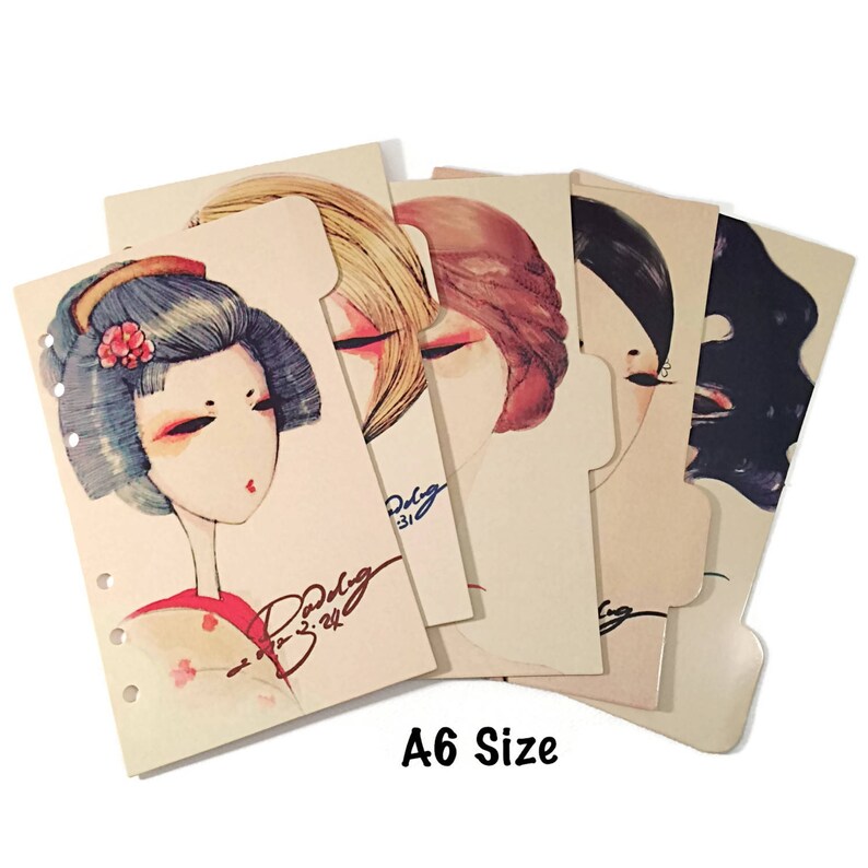 Japanese Design Dividers A6 PERSONAL SIZE Planner Dividers Etsy