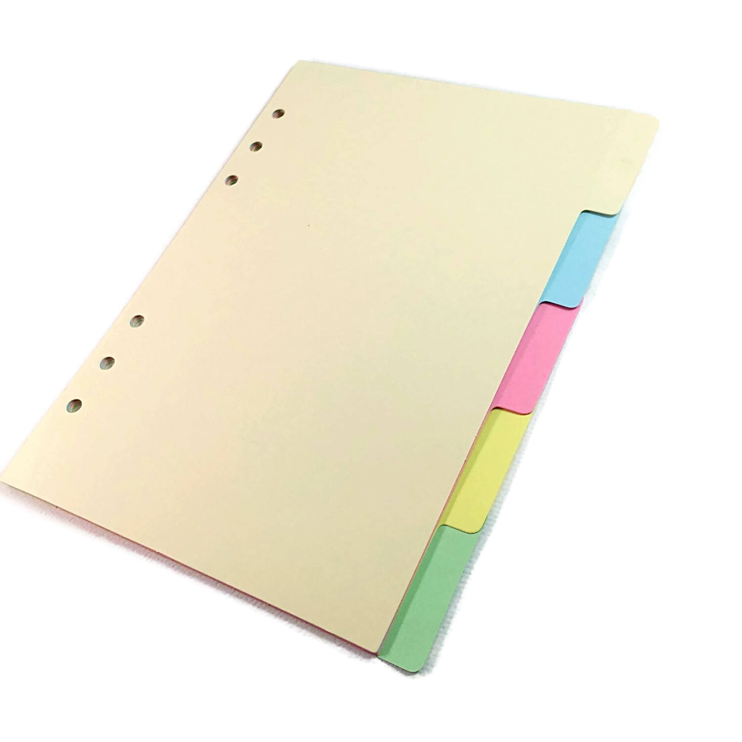 A5 Dividers With Tabs Cardstock Planner Dividers Dashboard Etsy