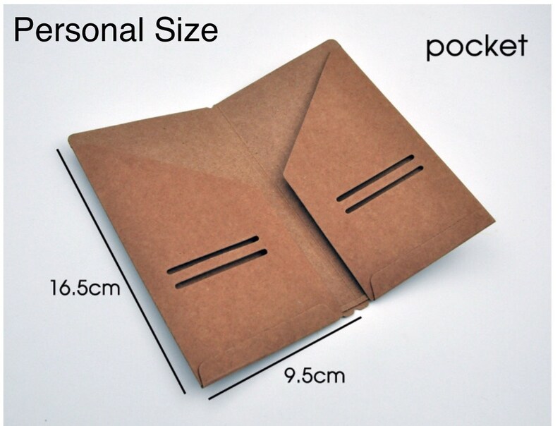 Kraft File Folder Insert for Traveler's Notebook 3 Sizes Etsy