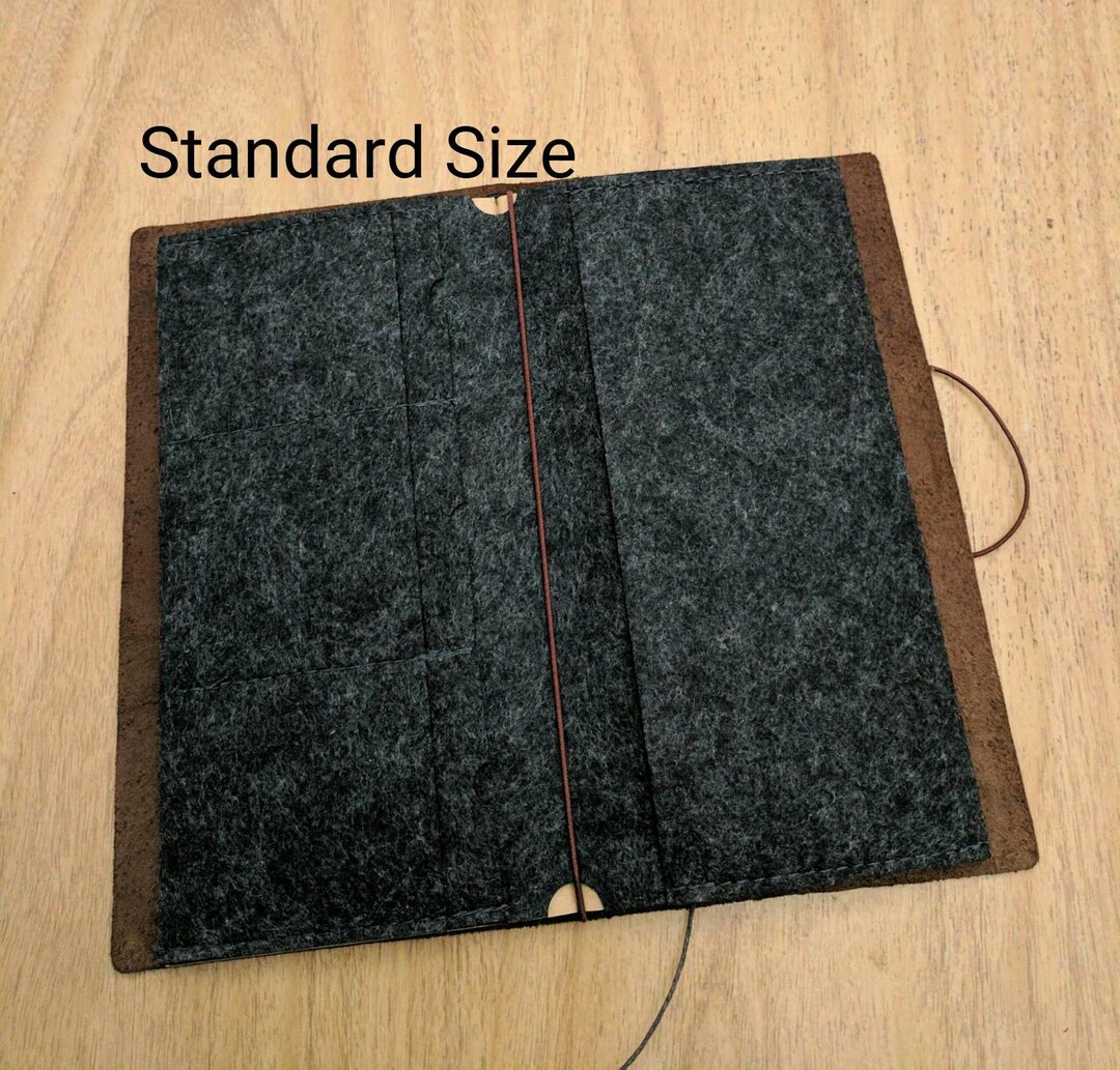 Notebook Folder Insert Felt Fabric File Folder Insert for Traveler's Notebook Standard Size ...