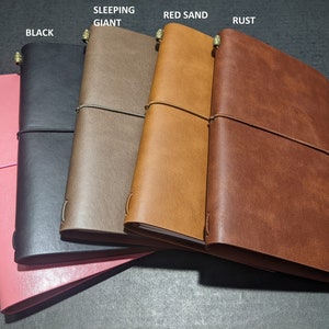 Hobonichi Mega Weeks Cover B6 Slim Asian Vintage Travelers Notebook Vegan Leather Cover Refillable Diary, Complete Set