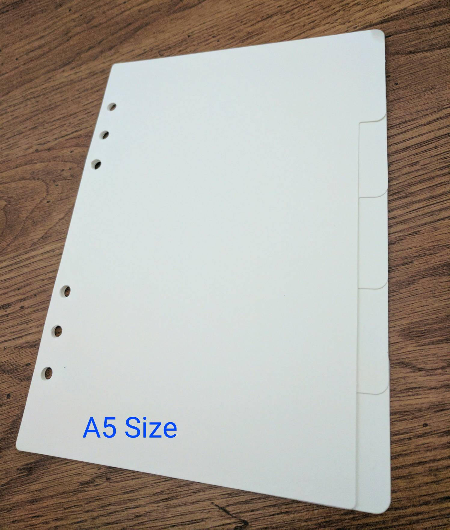 A5 Dividers with Tabs Cardstock Planner dividers Dashboard Etsy