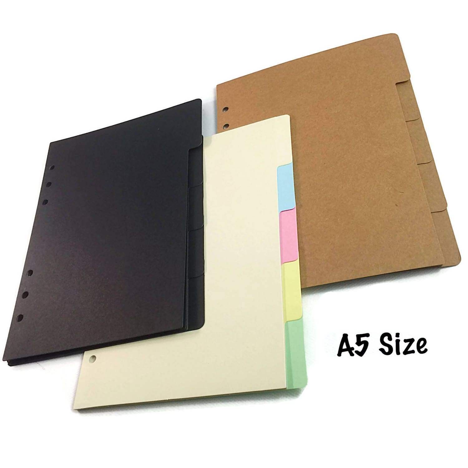 A5 Dividers With Tabs Cardstock Planner Dividers Dashboard Etsy