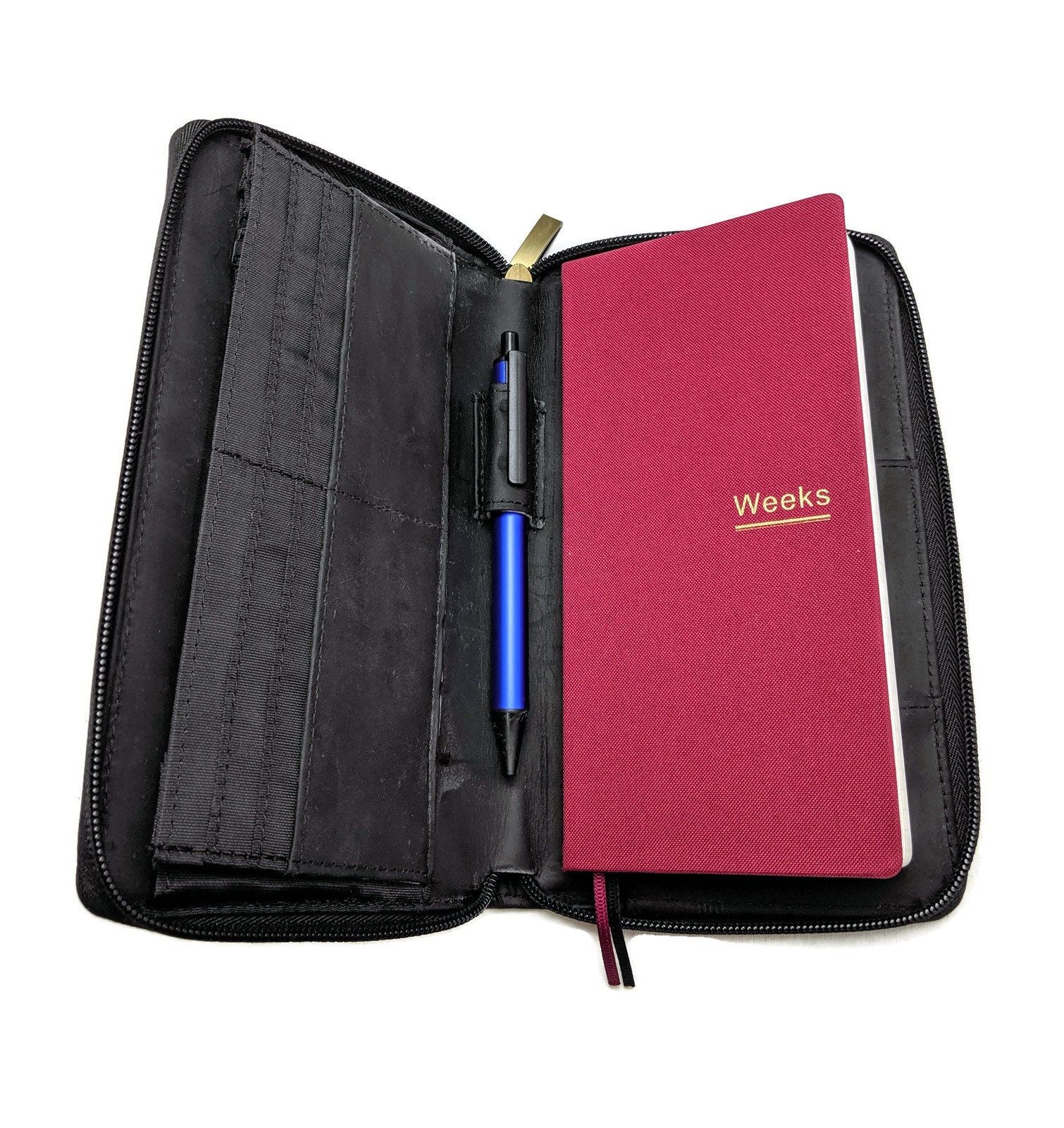 zippered planner wallet