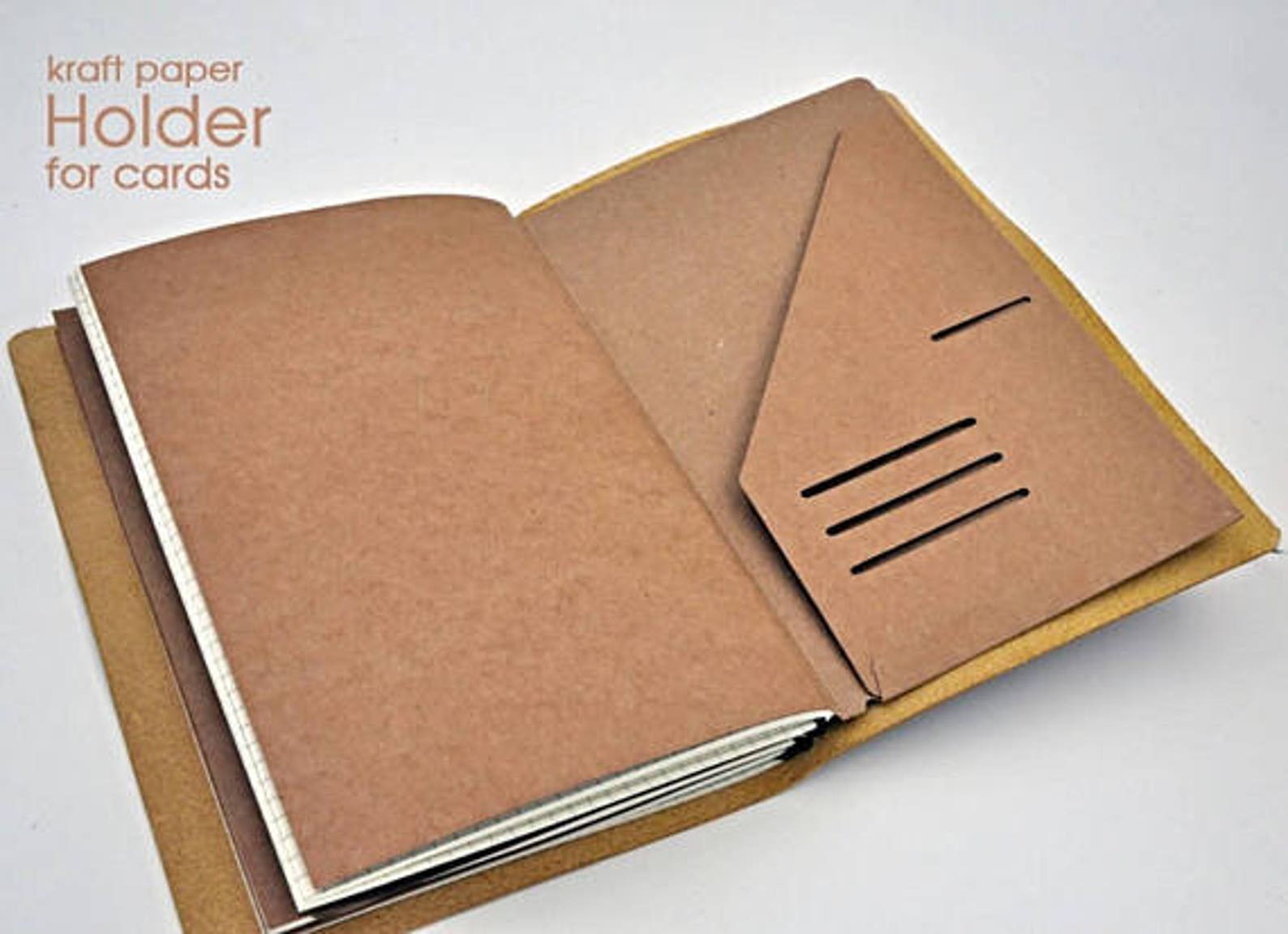 A5 Size Kraft Folder PVC Credit Card Holder Inserts for Etsy