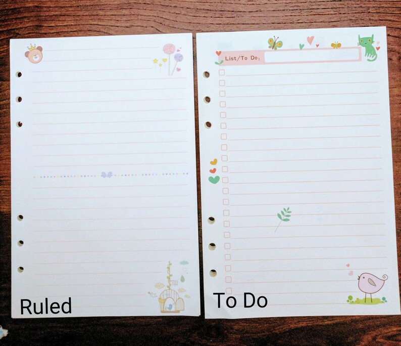 A5 PRINTED Planner Inserts A5 Planner Printed Inserts 3032 Etsy