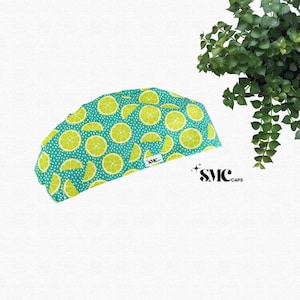 Lime euro scrub cap, convo de mayo, margarita, OR nurse, crna, gift