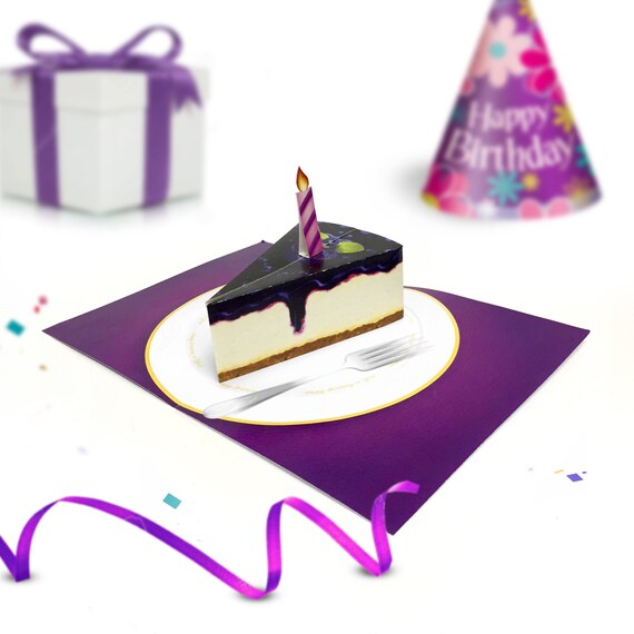 Cheesecake Card Cheesecake Pop Up Card Cake Card Etsy
