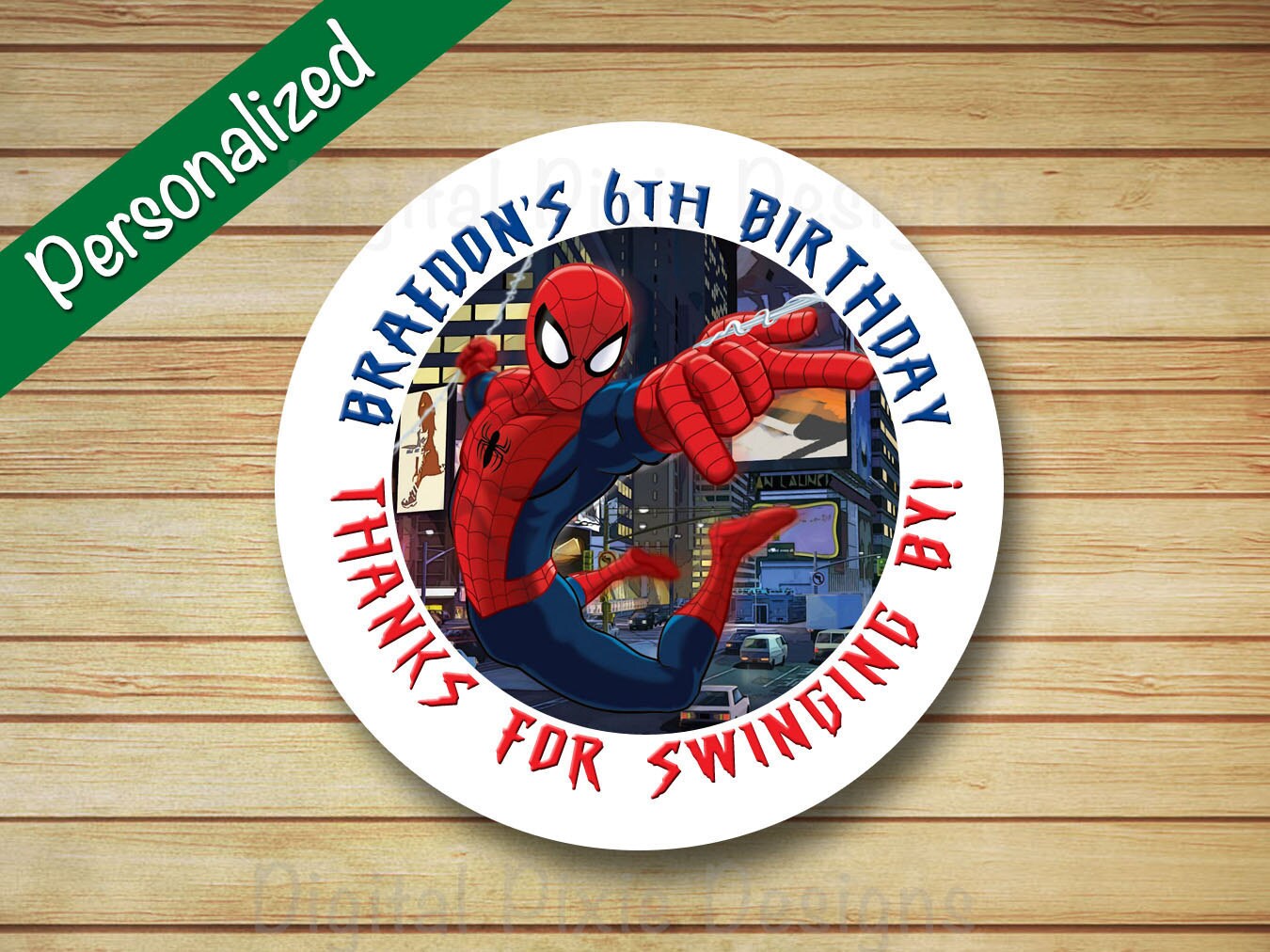 40 PRINTED SPIDERMAN Birthday Party Stickers Round Labels Etsy