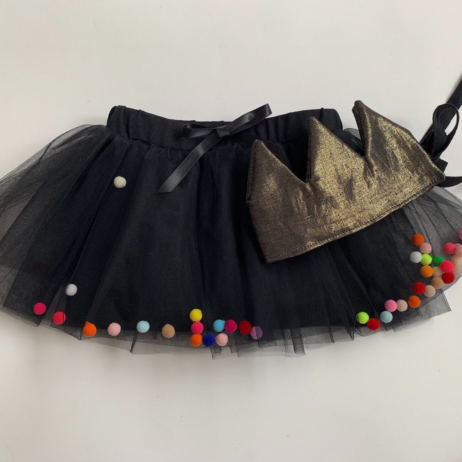 Desigual Kidswear Embellish Black Tulle Skirt