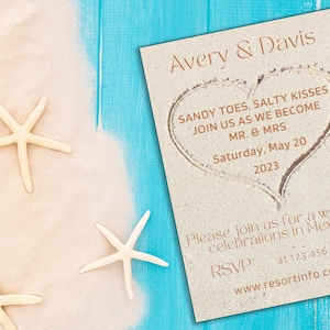 Destination Wedding Invitation Template, Sandy Beach Wedding Invitation Template Download, Beach Wedding Invitation, Resort Wedding Template