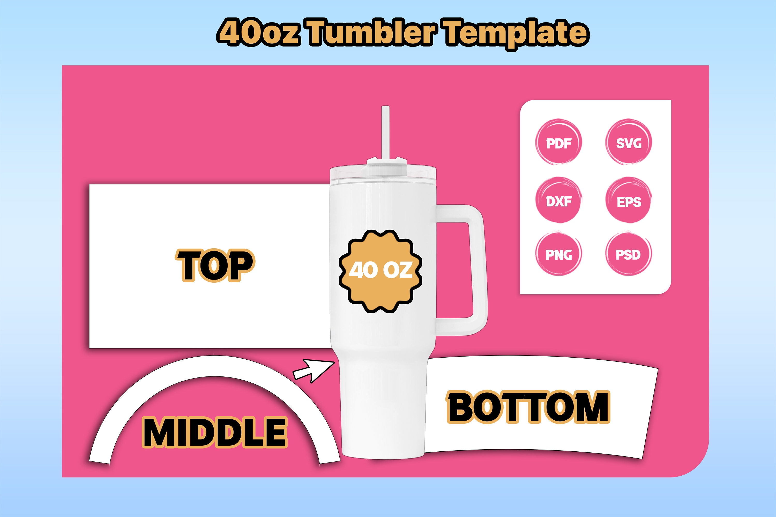 40oz Tumbler Template, Full Wrap Template SVG Etsy 40oz Tumbler Template, Full Wrap Template SVG Etsy