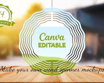 Wind Spinner Canva Mockup Templates SET OF 24