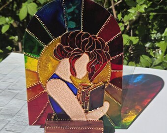 Free Standing Lady and Rainbow Sun Catcher