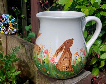 Hand Painted Ceramic Jug