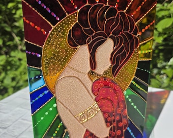 Free Standing Lady and Rainbow Sun Catcher