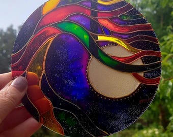 Atrapasueños del árbol de la luna arcoíris