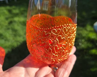 Vidrio pintado a mano