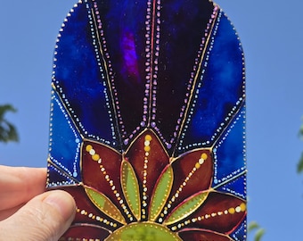 Hand Painted Glass Sun Catcher