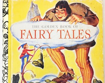 Das goldene Buch der Märchen. Illustriert mit wunderschönen Farblithos von Winifred Hoskins. Kleines goldenes Buch um 1992. Vintage