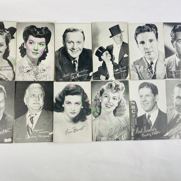 1940s Vintage Hollywood Arcade lobby cards Dorothy Lamour Lana Turner Joan Bennett Actors Stars film movie photo lot set black & white