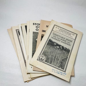 Vintage Agriculture Department farm booklets vegetable seeds garden orchards vineyard corn forest oats plum prune homesteading