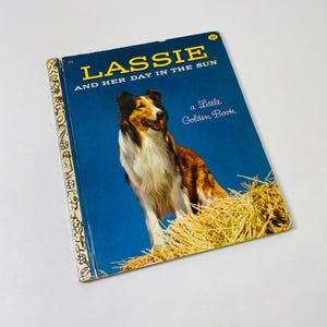 Lassie Vintage kleines goldenes Buch circa 1958 Border Collie Rettungshund Sammlerstück Geschenk für Hundemama Papa