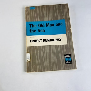 Old Man and the Sea by Ernest Hemingway Vintage paperback book circa 1952 Modern Library American classics reading teens Charles Scribner&#39;s