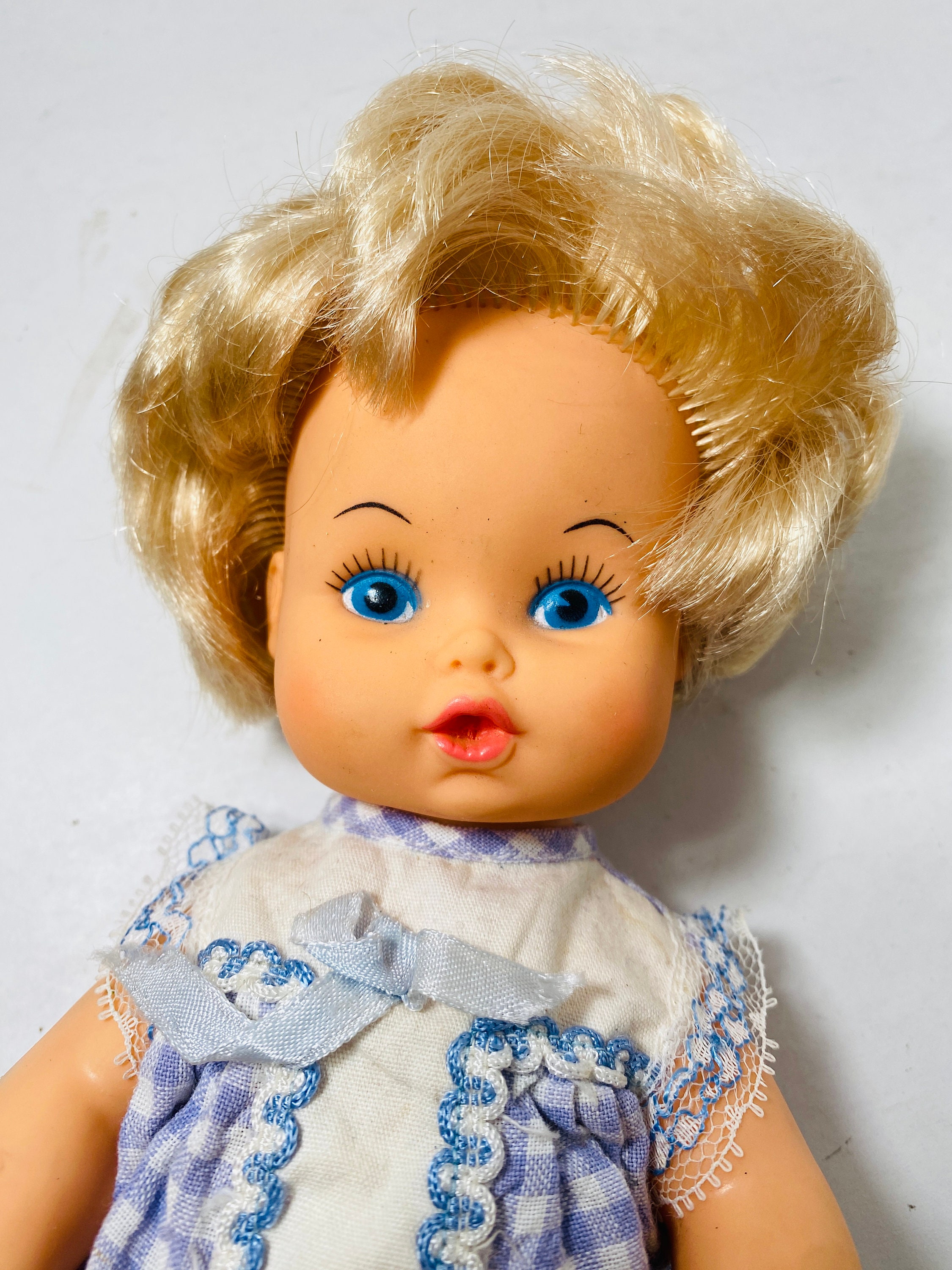 Vintage Playmates 1974 Blonde Wet and Dry Doll With Original Dress