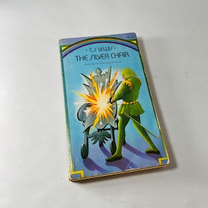 Silver Chair Chronicles of Narnia by CS Lewis Lion the Witch and the Wardrobe vintage paperback book circa 1976 science fiction Fantasy