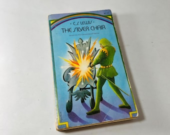 Silver Chair Chronicles of Narnia by CS Lewis Lion the Witch and the Wardrobe vintage paperback book circa 1976 science fiction Fantasy