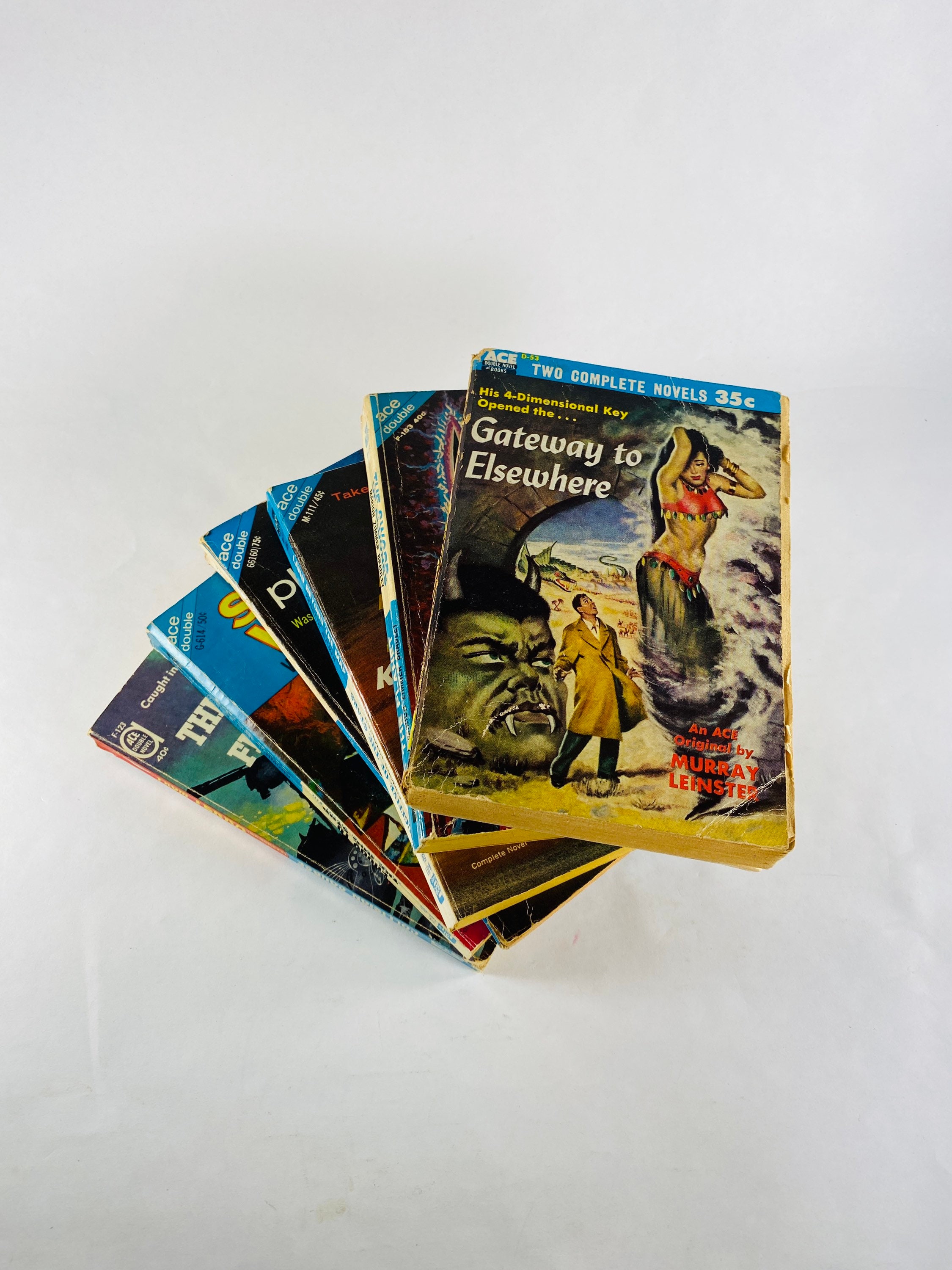 1960s Ace Double Paperback Books Vintage Science Fiction D-53 F