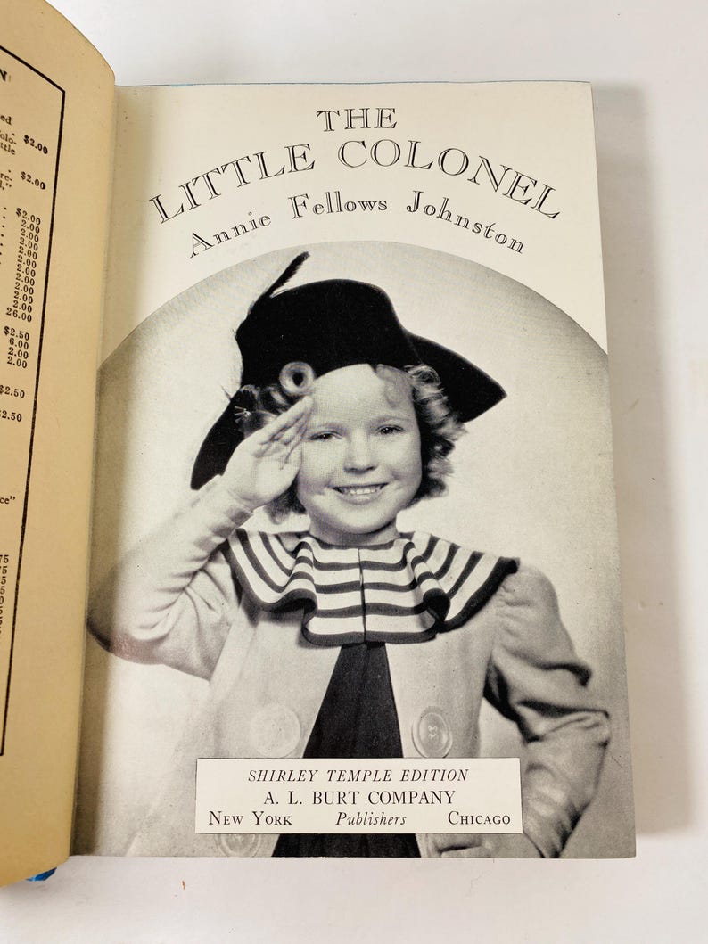 Shirley Temple Edition With Photographs Vintage Book Little Colonel by ...