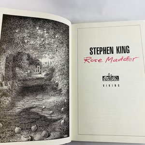 Rose Madder FIRST EDITION vintage book by Stephen King circa 1997 Horror story about the savage terror of a husbands quest to kill his wife image 4