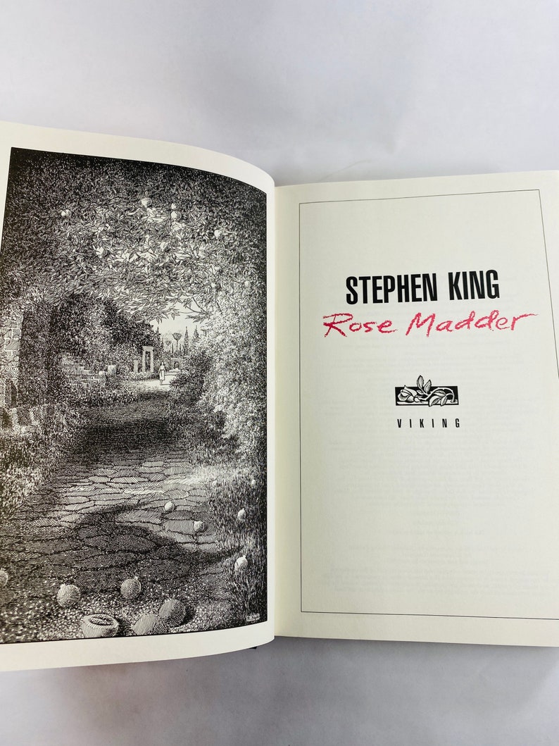 Rose Madder FIRST EDITION vintage book by Stephen King circa 1997 Horror story about the savage terror of a husbands quest to kill his wife image 4