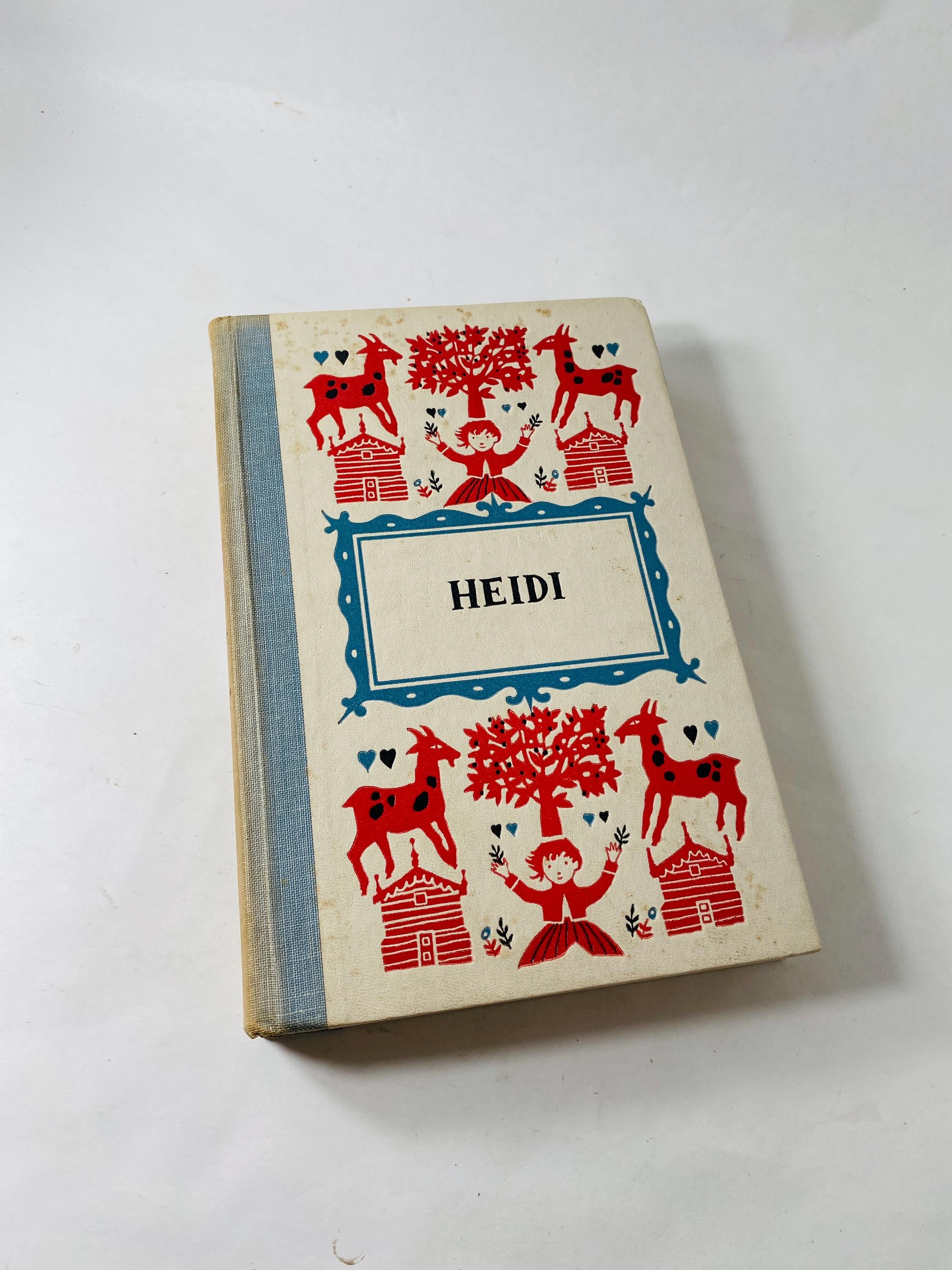 1954 Heidi Vintage Junior Deluxe Edition Illustrated Book by