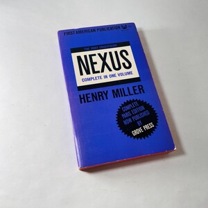 1965 Nexus by Henry Miller vintage paperback book Rosy Crucifixion trilogy in one volume