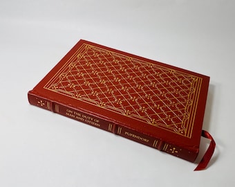 On the Duty of Man and Citizen Vintage leather bound book by Pufendorf graduation gift office decor natural law theory attorney litigator