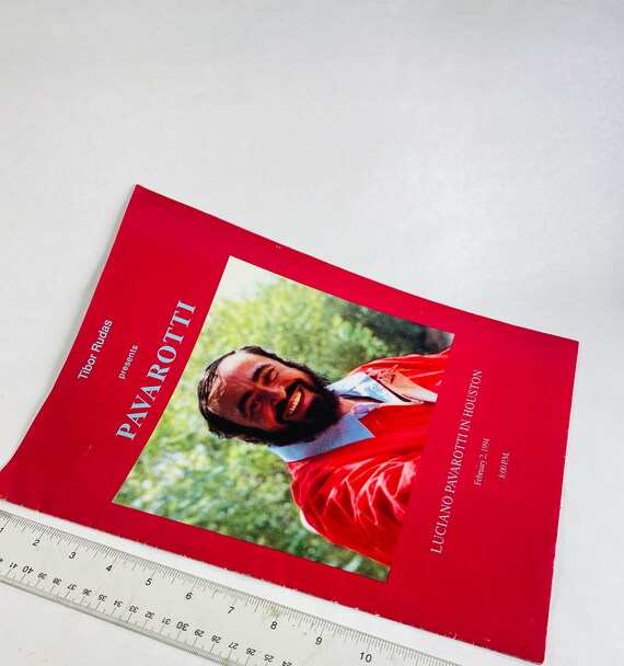 希少★ PAVAROTTI 展覧会パンフレット 図録 JT 東京・大阪 Luciano Pavarotti Vintage Program Booklet Houston Texas Circa 1994