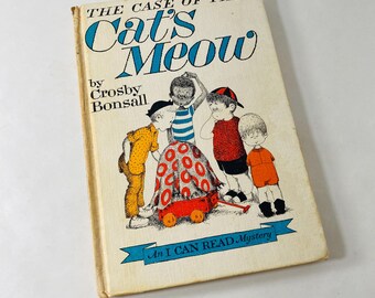 1965 Fall der Cat's Miau vintage I CAN READ Mystery Book von Crosby Bonsall Weekly Reader über das Verschwinden einer geliebten Katze